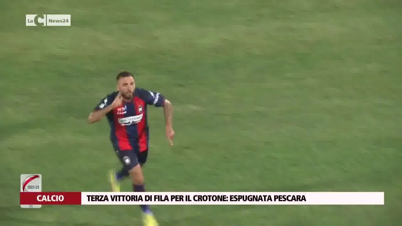 Terza vittoria di fila per il Crotone: espugnata Pescara