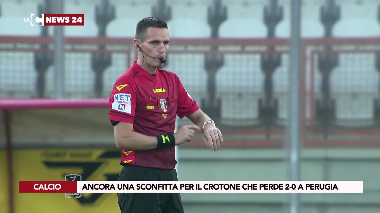 Ancora una sconfitta per il Crotone che perde 2-0 a Perugia