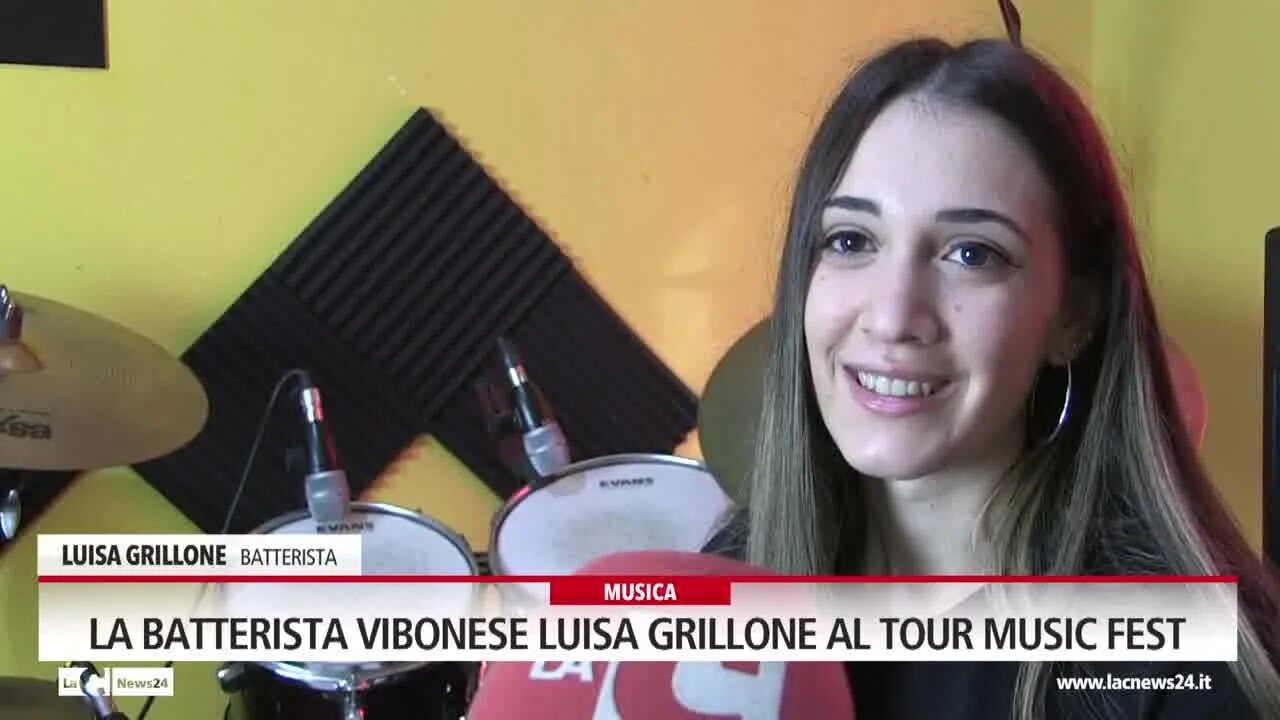 La batterista vibonese Luisa Grillone al Tour Music Fest