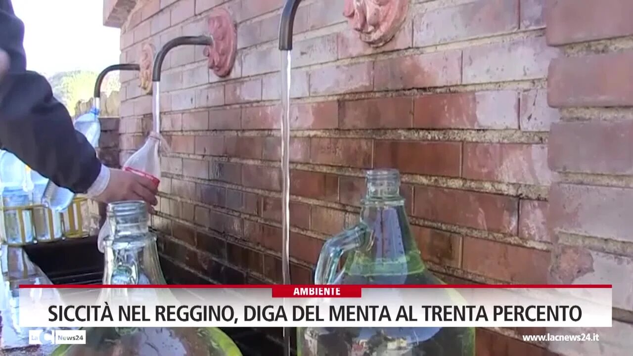 Siccità nel reggino, diga del Menta al trenta percento