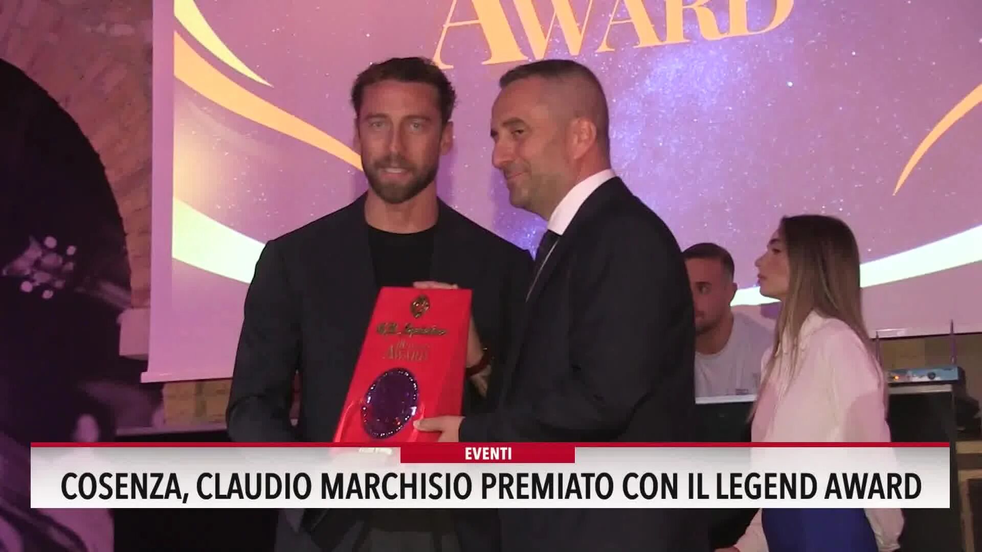Cosenza, Claudio Marchisio premiato con il Legend Award