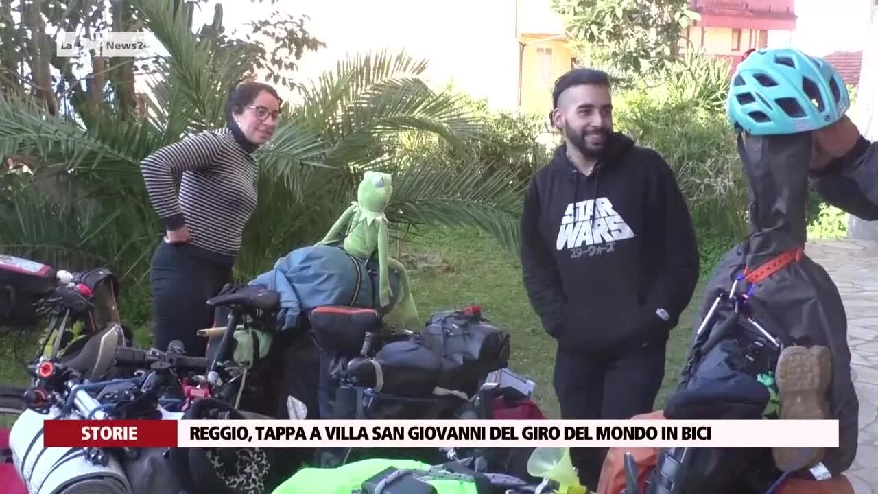 Reggio, tappa a Villa San Giovanni del giro del mondo in bici