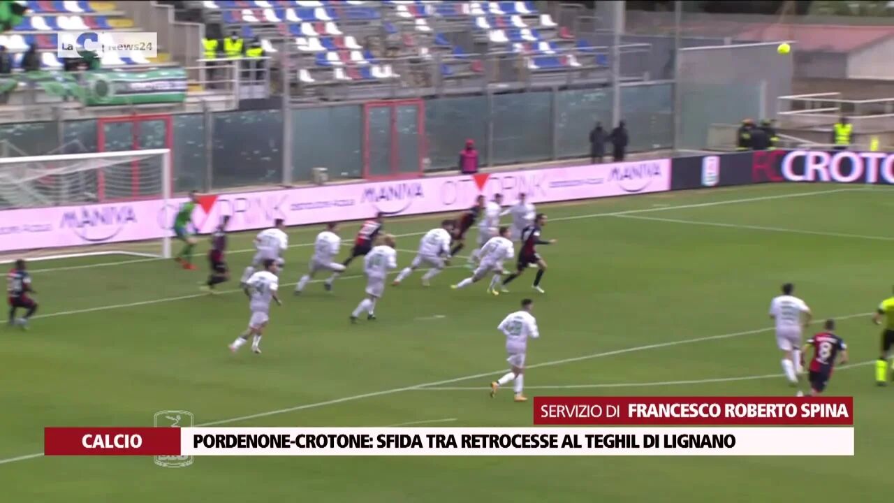 Pordenone-Crotone: sfida tra retrocesse al Teghil di Lignano