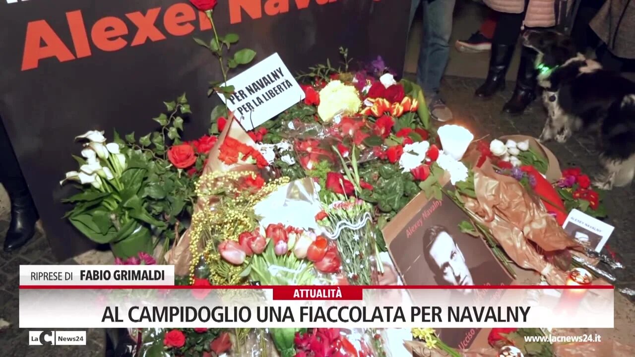 Al Campidoglio una fiaccolata per Navalny