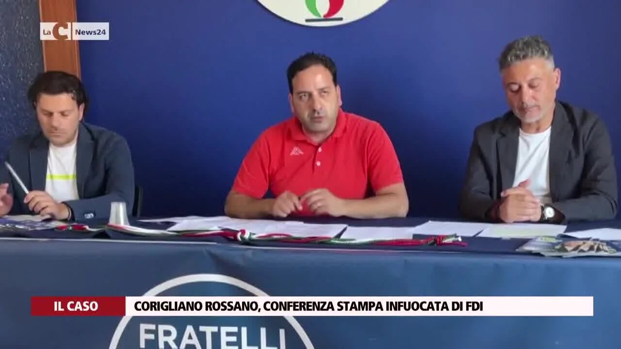 Corigliano Rossano, conferenza stampa infuocata di Fdi