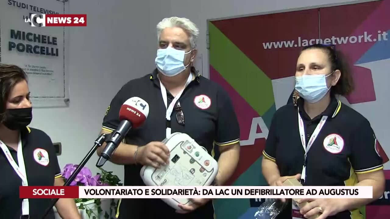 Volontariato e solidarietà: da LaC un defibrillatore ad Augustus