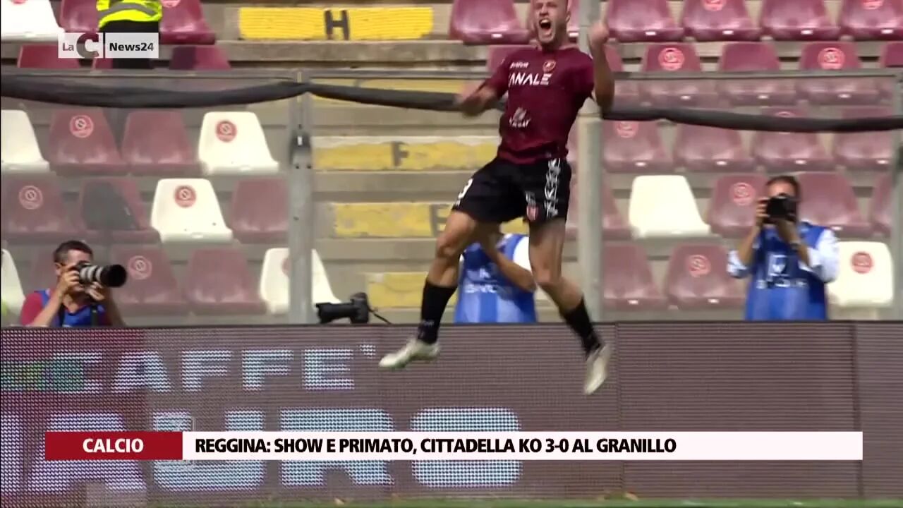 Reggina, show e primato, Cittadella ko 3-0 al Granillo