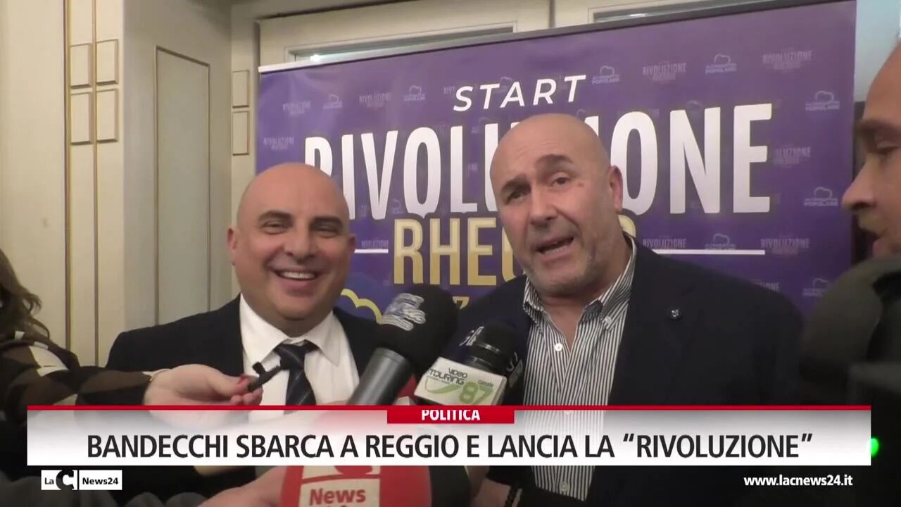 Bandecchi sbarca a Reggio e lancia la “Rivoluzione”