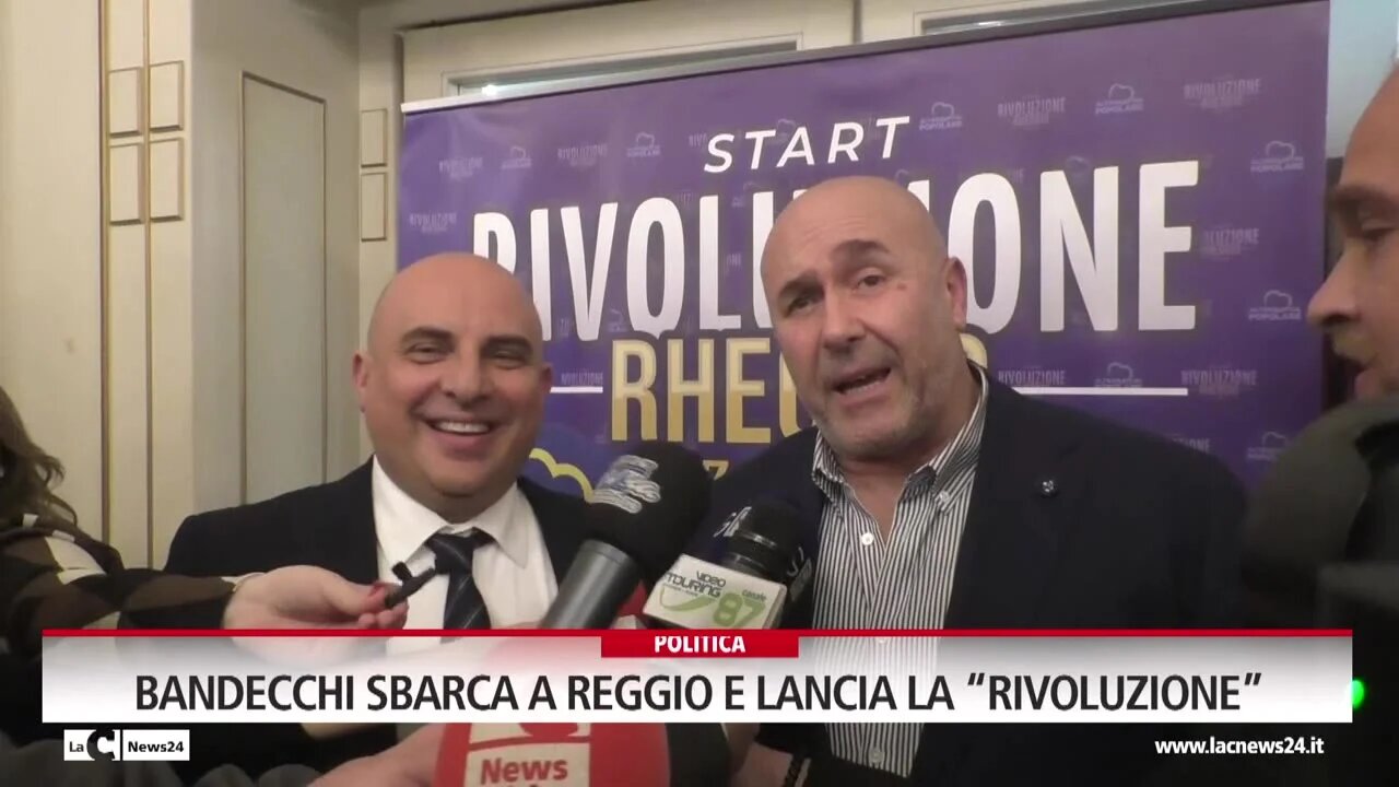 Bandecchi sbarca a Reggio e lancia la “Rivoluzione”