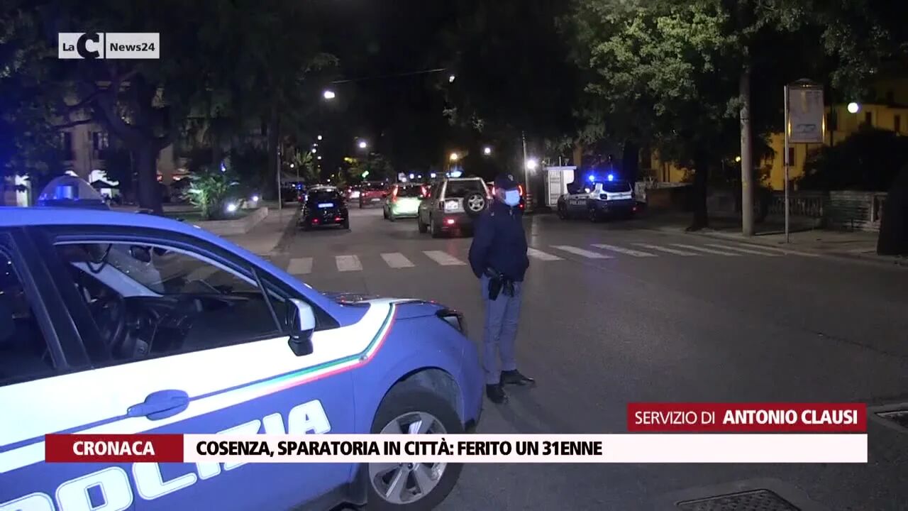 Cosenza, sparatoria in città: ferito un 31enne