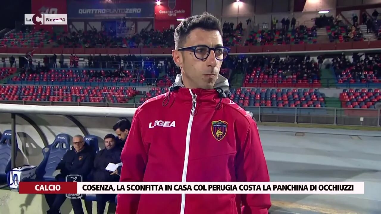 Cosenza, la sconfitta in casa col Perugia costa la panchina di Occhiuzzi