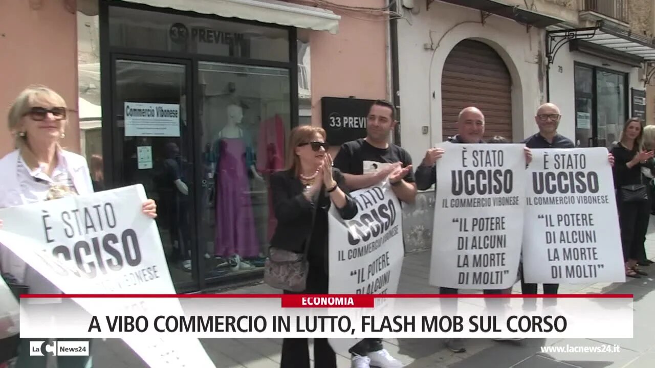 A Vibo commercio in lutto, flash mob sul corso