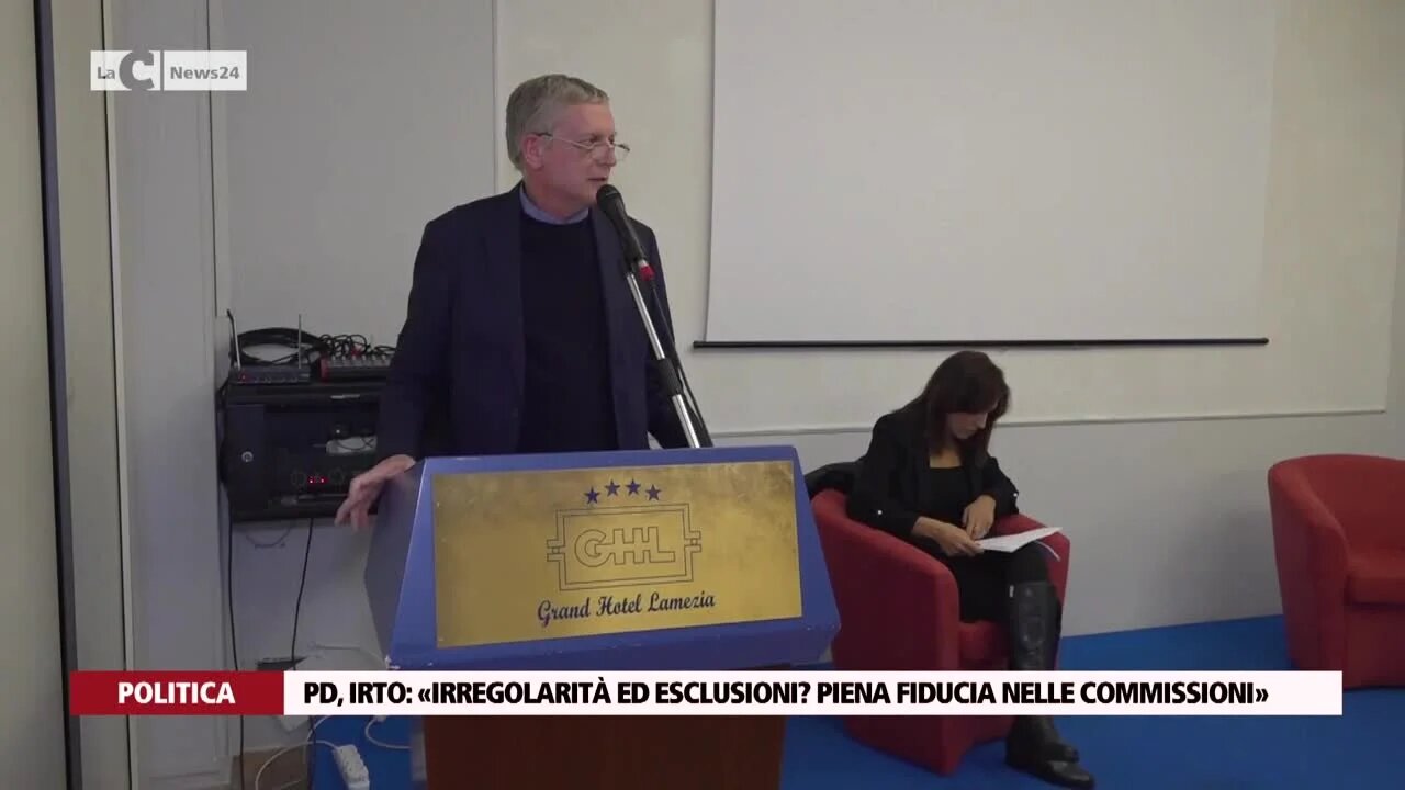 Pd, Irto: «Irregolarità ed esclusioni? Piena fiducia nelle commissioni»