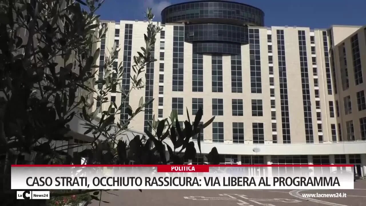 Caso strati, Occhiuto rassicura via libera al programma