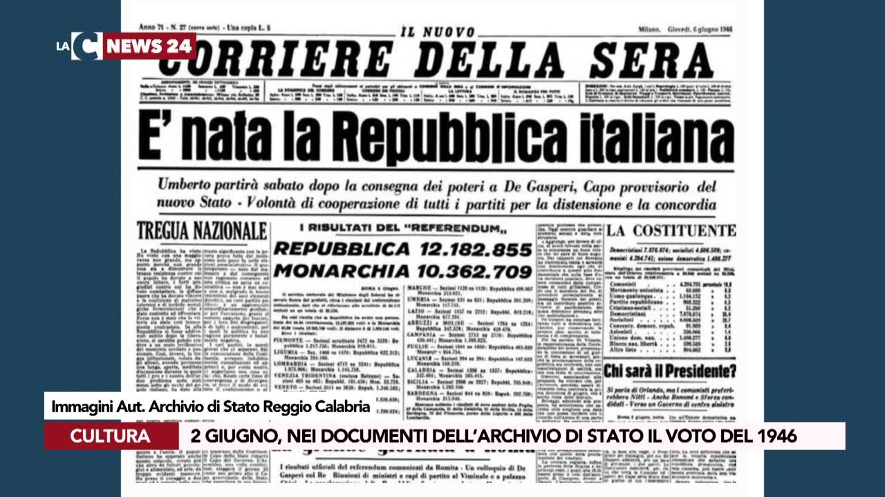 2 Giugno, nei documenti dell’Archivio di Stato il voto del 1946