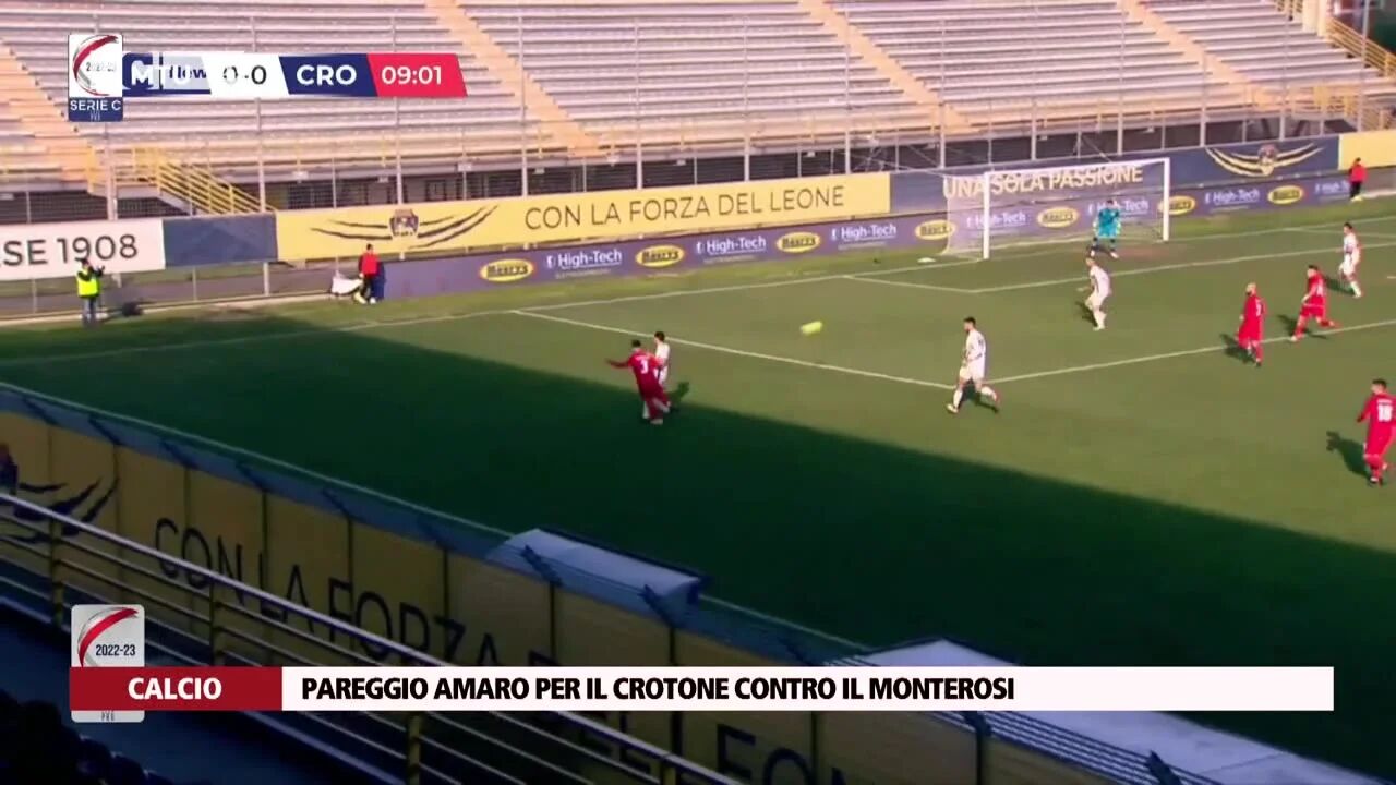 Pareggio amaro per il Crotone contro il Monterosi