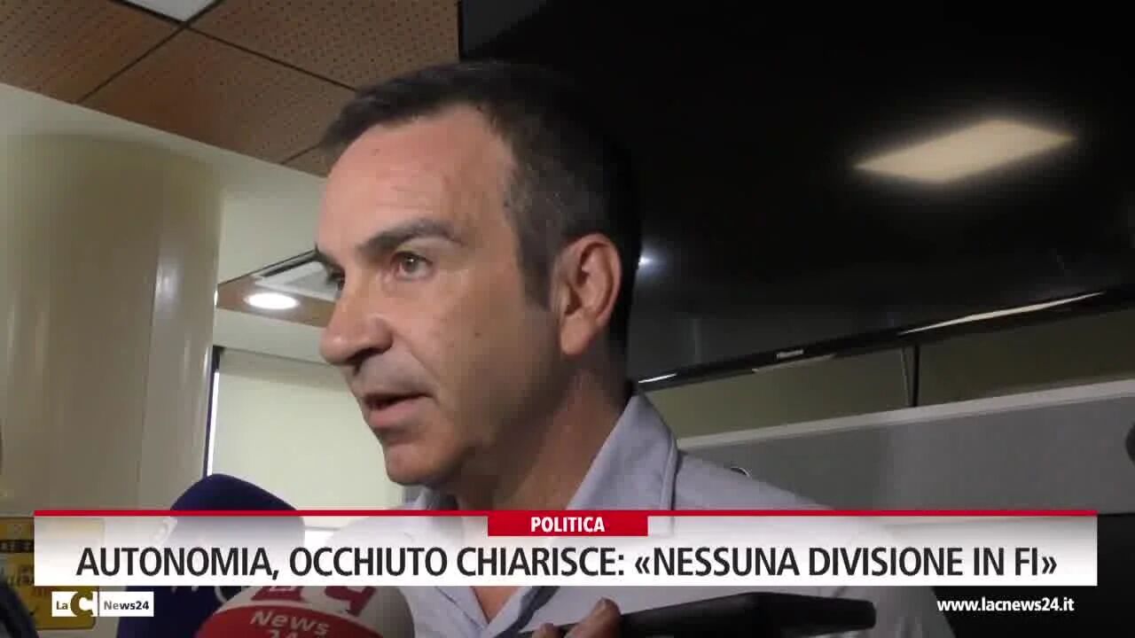 Autonomia, Occhiuto chiarisce: "nessuna divisione in FI"