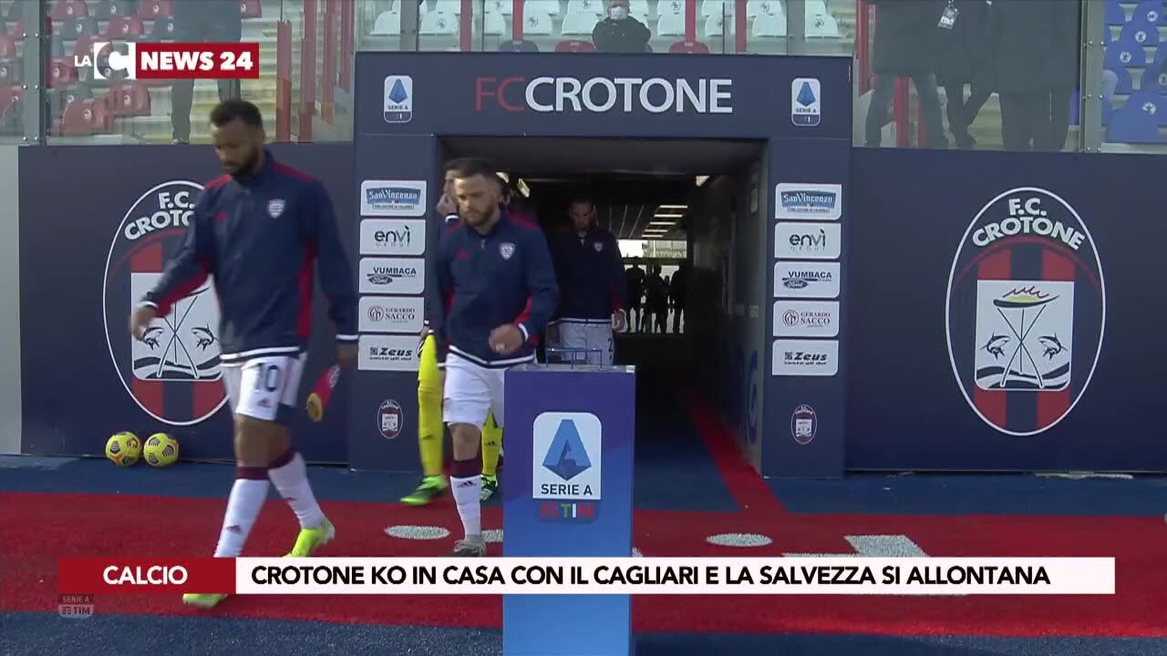 Crotone ko in casa con il Cagliari e la salvezza si allontana