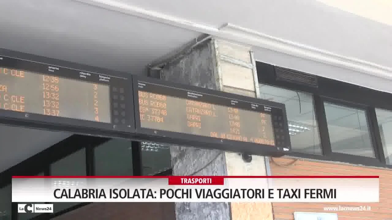 Calabria isolata: pochi viaggiatori e taxi fermi