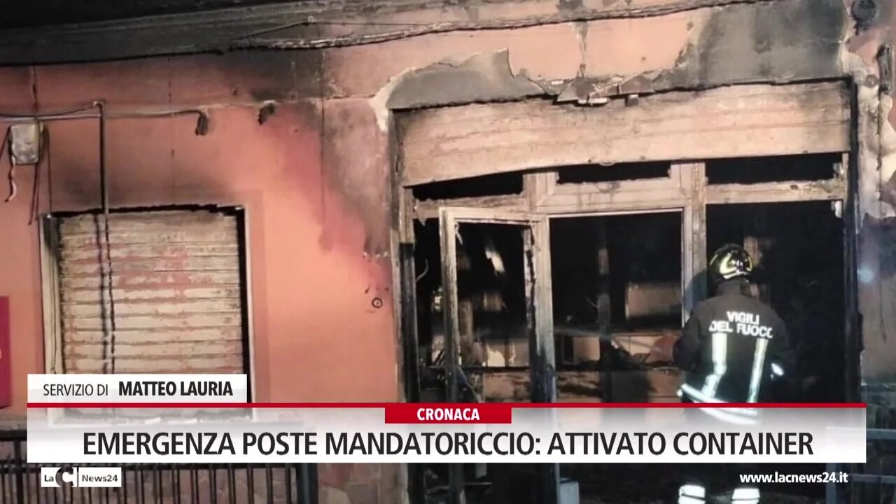 Emergenza Poste Mandatoriccio: attivato container