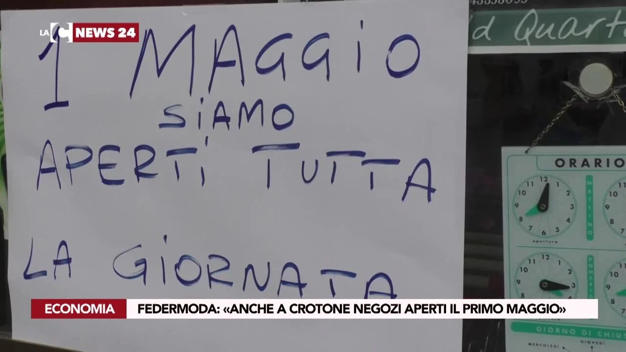 Federmoda: «Anche a Crotone negozi aperti il primo maggio»