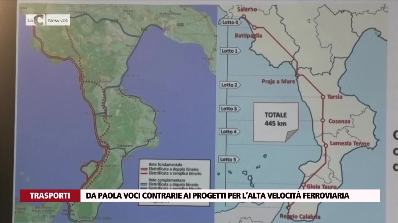 Da Paola voci contrarie ai progetti per l’alta velocità ferroviaria