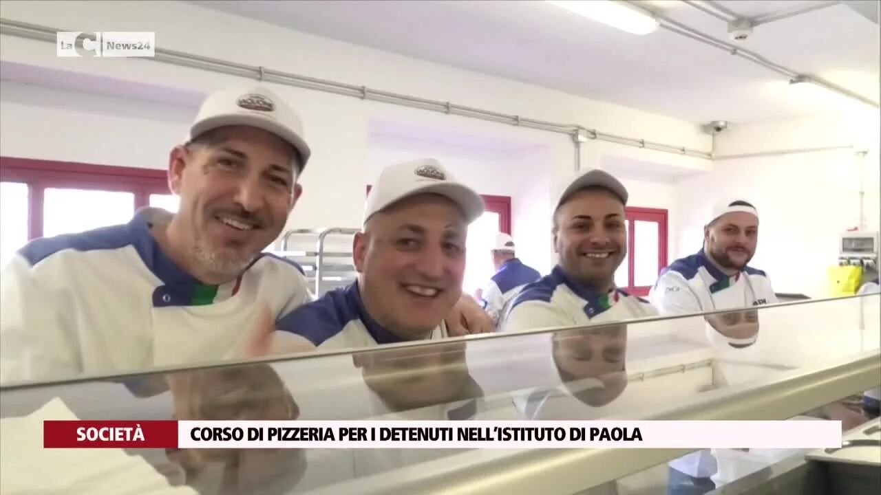 Corso di pizzeria per i detenuti nell’istituto di Paola
