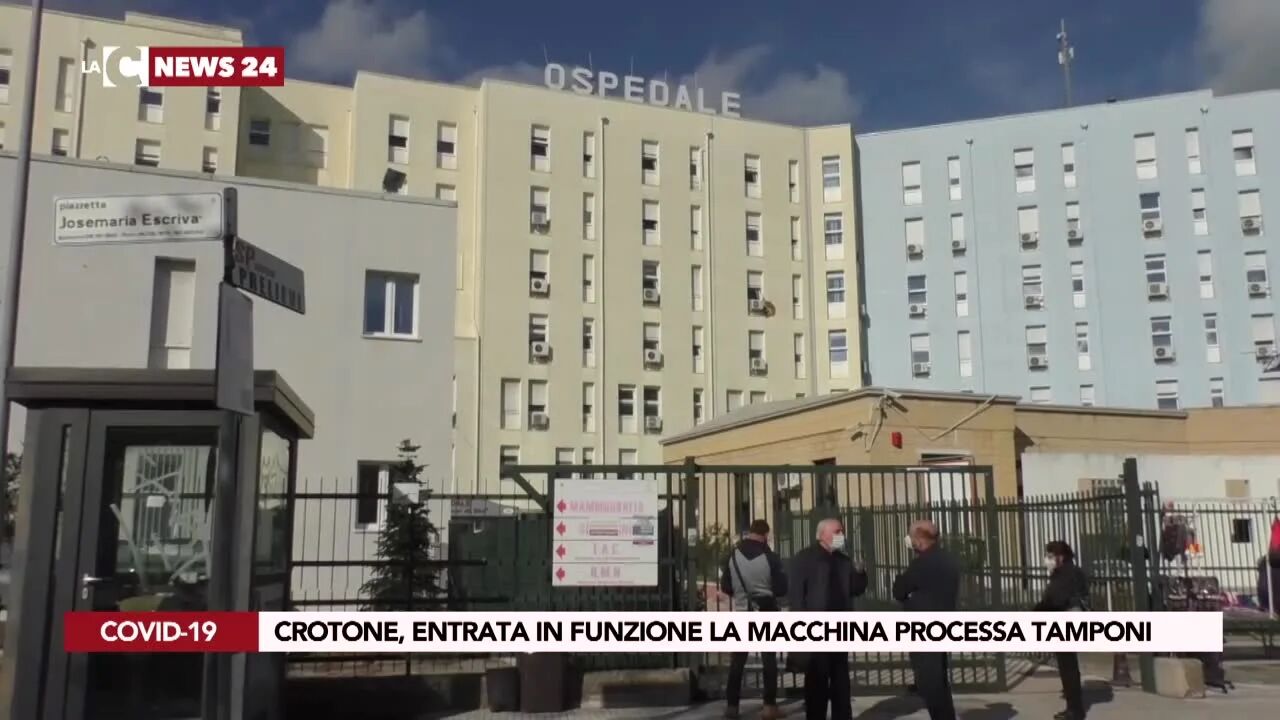 Crotone, entrata in funzione la macchina processa tamponi