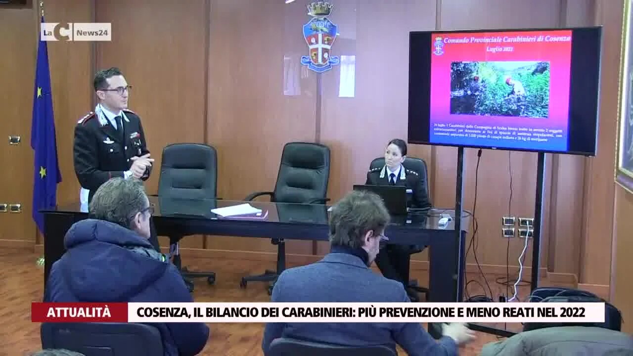 Cosenza, il bilancio dei carabinieri: più prevenzione e meno reati nel 2022