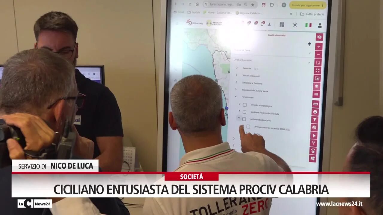 Ciciliano entusiasta del sistema Prociv Calabria