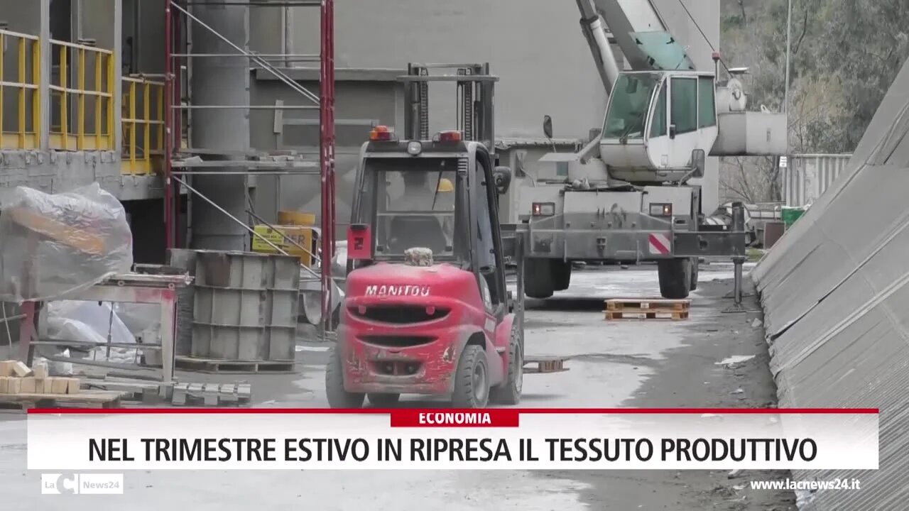 Nel trimestre estivo in ripresa il tessuto produttivo in Calabria