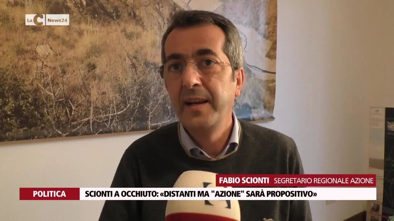 Scionti a Occhiuto: «Distanti ma "Azione" sarà propositivo»