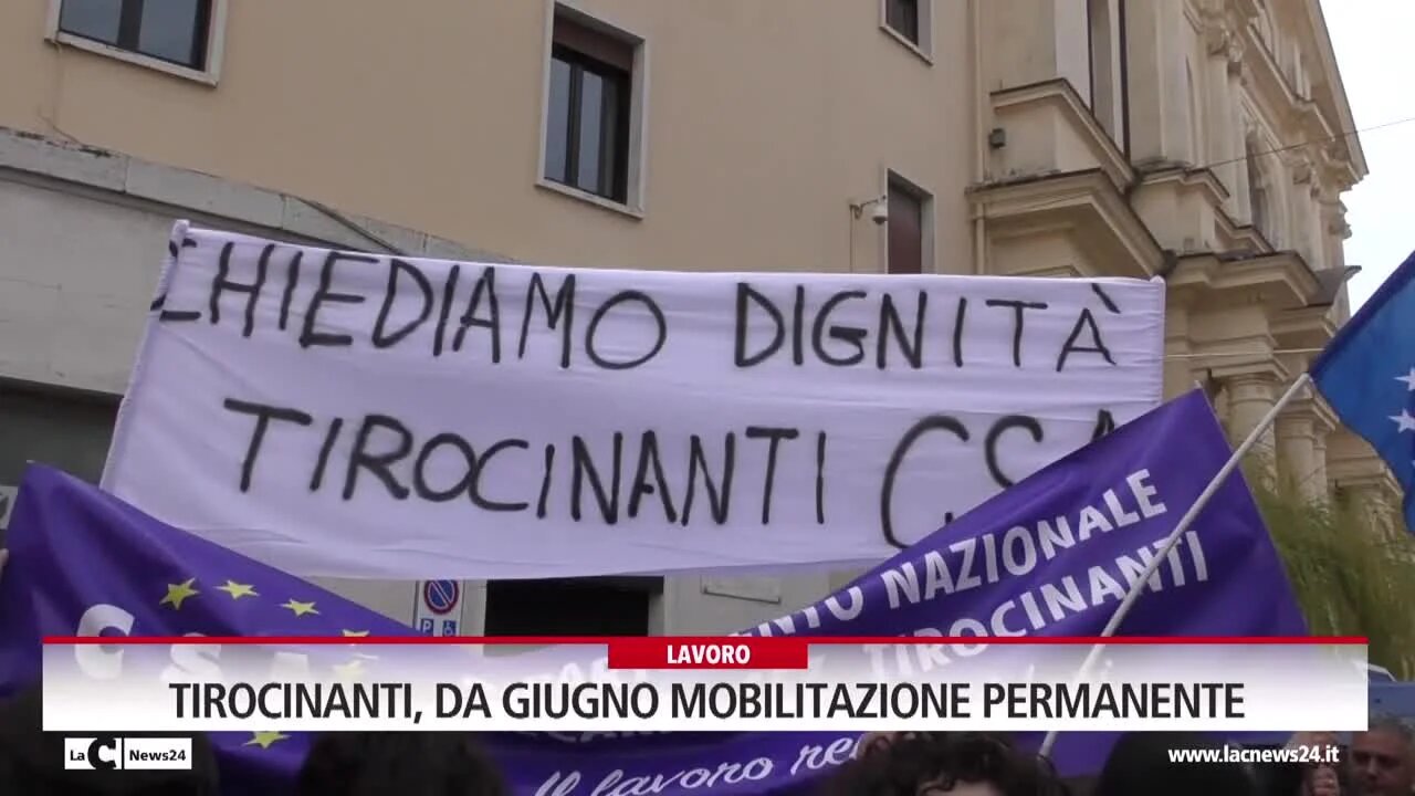 Tirocinanti, da giugno mobilitazione permanente