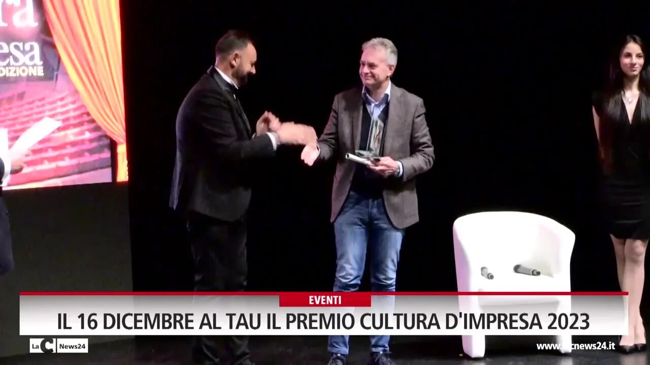 Il 16 dicembre al Tau il Premio cultura d'impresa 2023