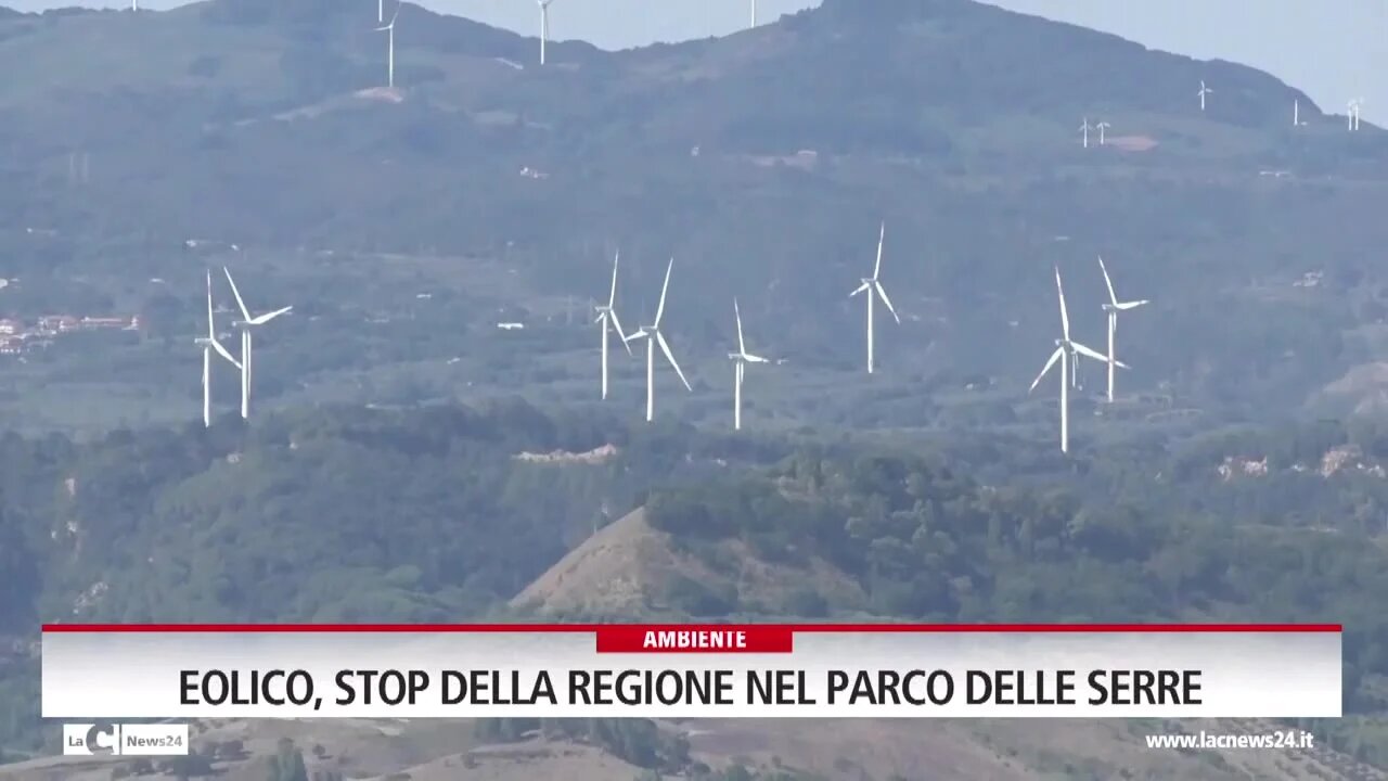 Eolico, stop della regione nel Parco delle Serre