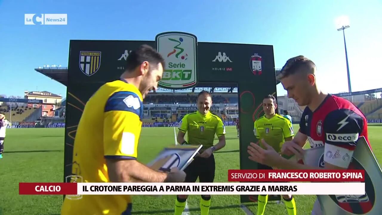 Il Crotone pareggia a Parma in extremis grazie a Marras