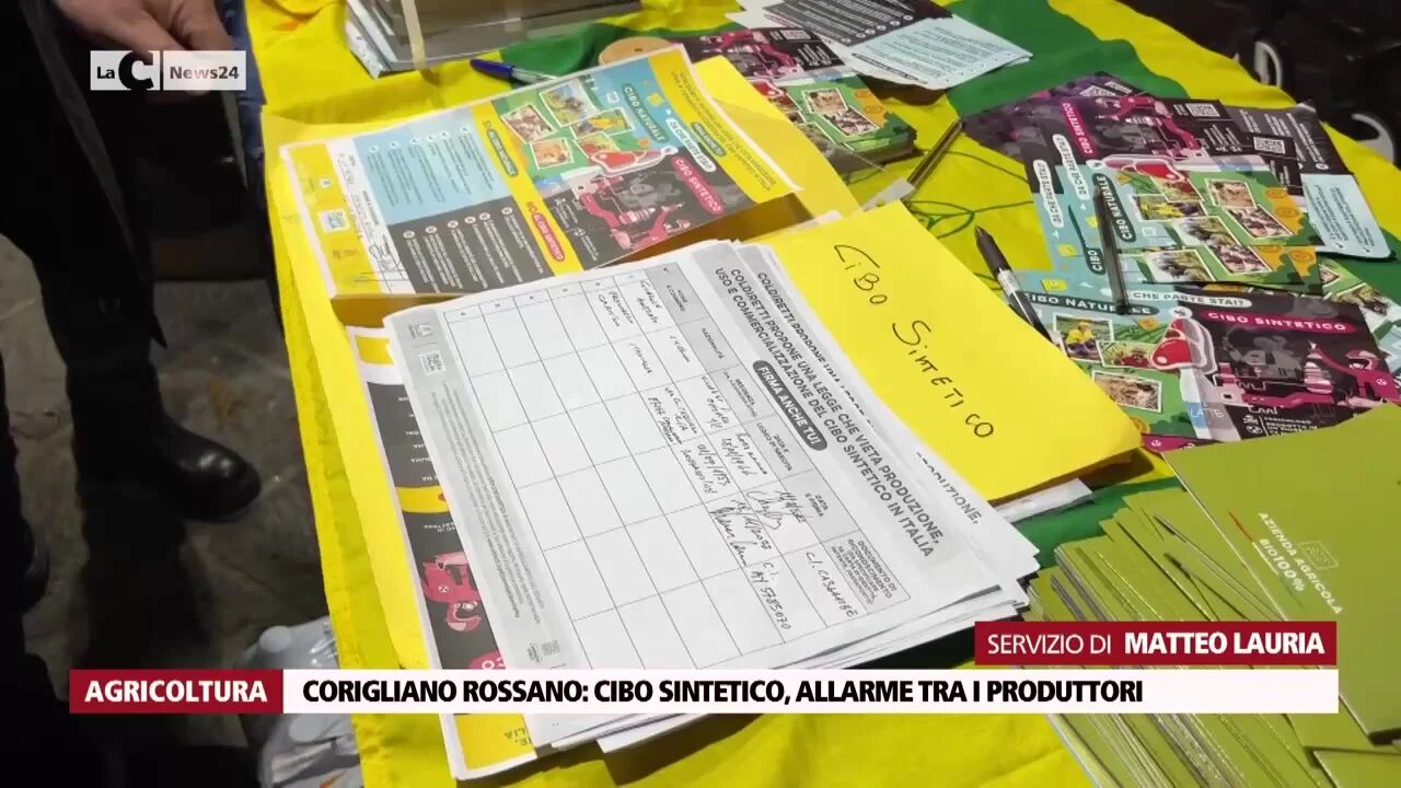 Corigliano Rossano: cibo sintetico, allarme tra i produttori