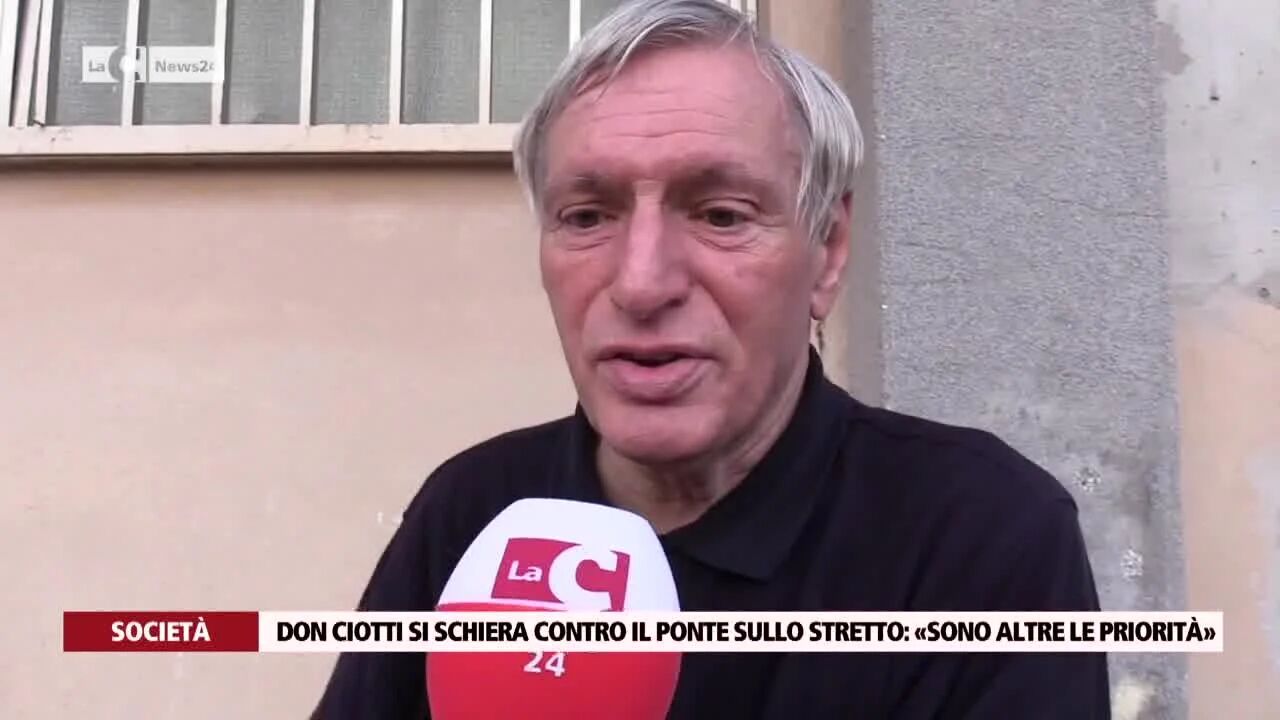 Don Ciotti si schiera contro il ponte sullo stretto: «Sono altre le priorità»