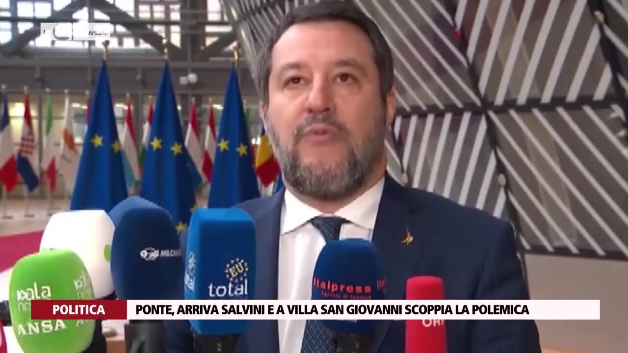 Ponte, arriva Salvini e a Villa San Giovanni scoppia la polemica