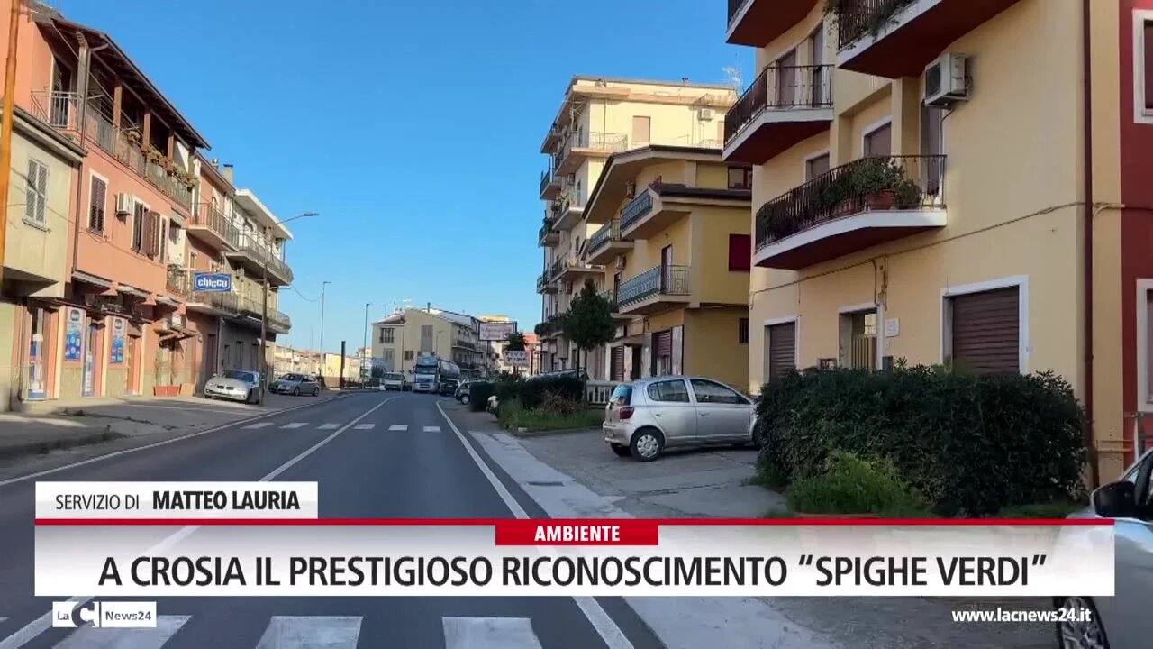 A Crosia il prestigioso riconoscimento “Spighe verdi”