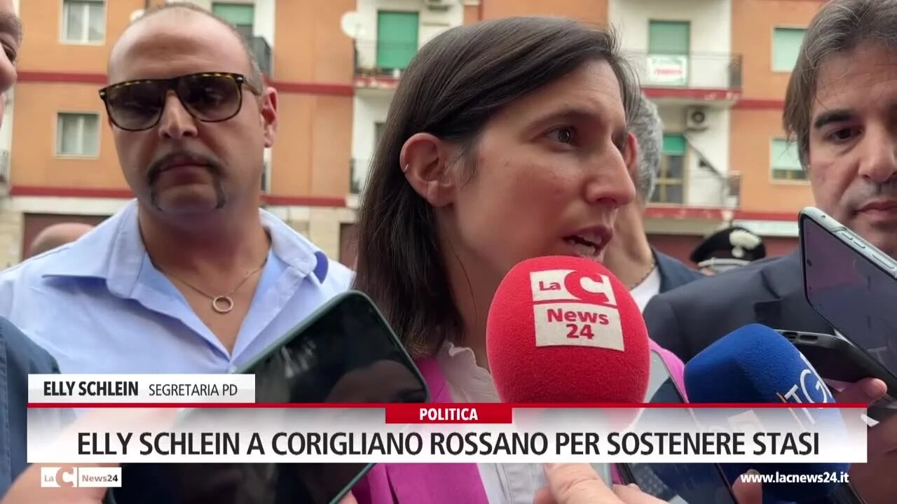 Elly Schlein a Corigliano Rossano per sostenere Stasi