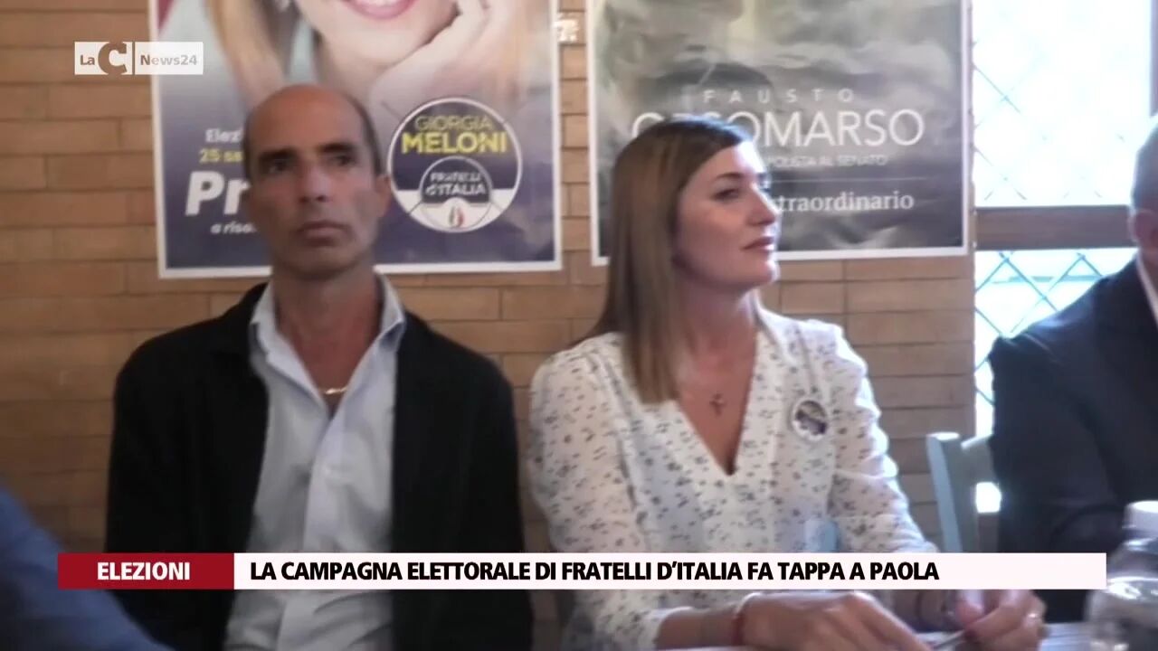 La campagna elettorale di Fratelli d’Italia fa tappa a Paola