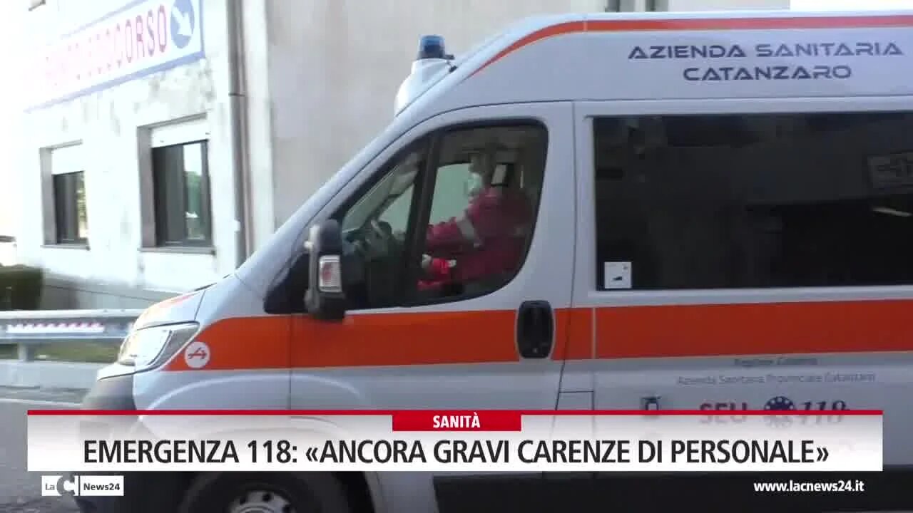 Emergenza 118, ancora gravi carenze di personale