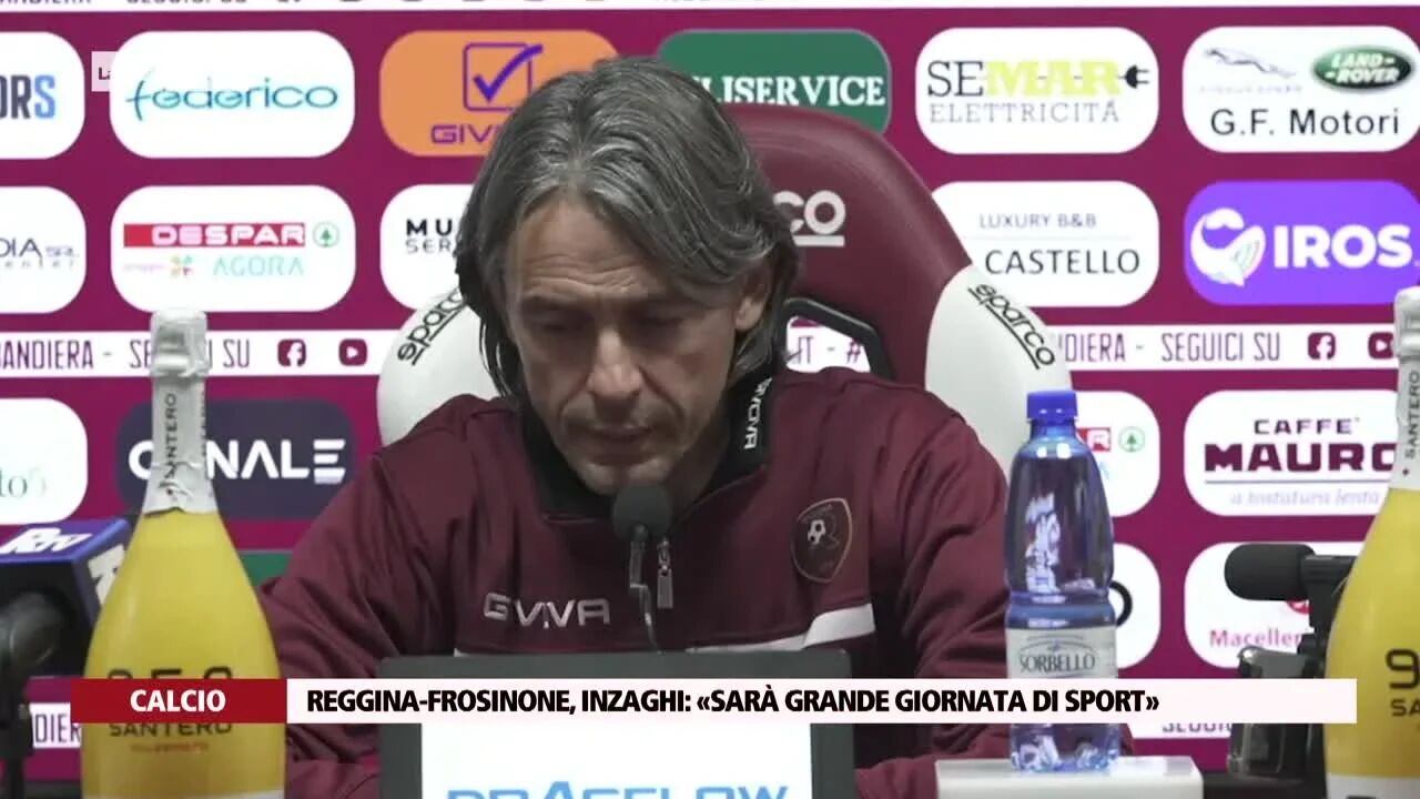 Reggina-Frosinone, Inzaghi: «Sarà grande giornata di sport»
