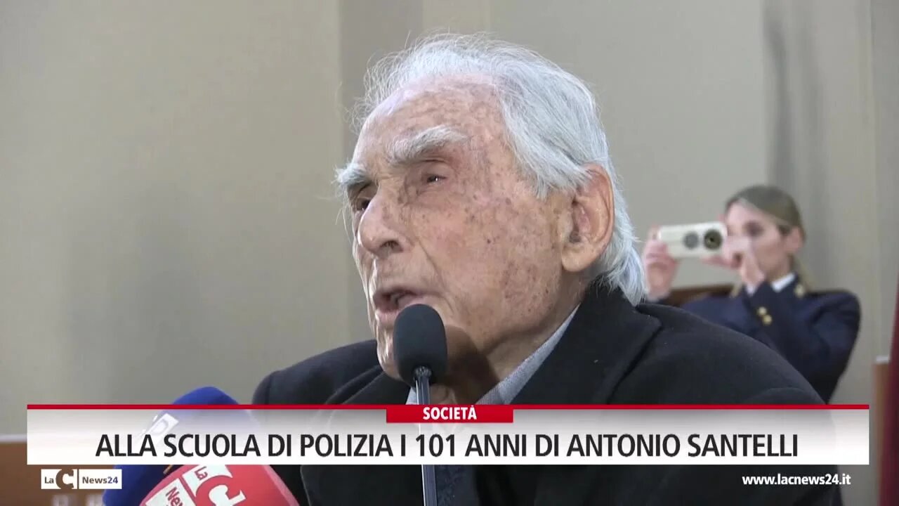 Alla scuola di Polizia i 101 anni di Antonio Santelli