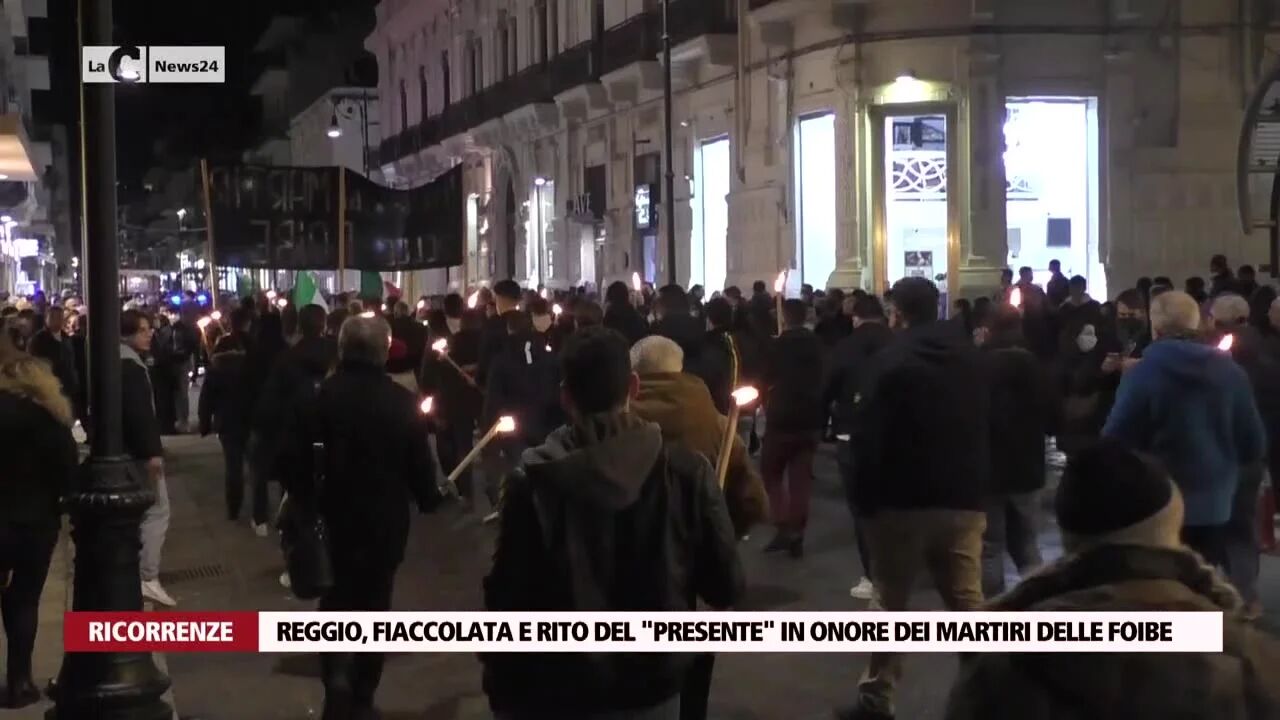 Reggio, fiaccolata e rito del presente in onore dei martiri delle foibe