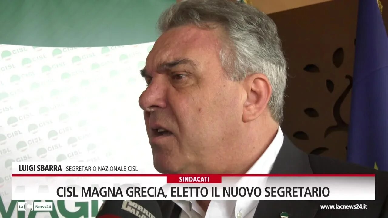 Cisl Magna Grecia, eletto il nuovo segretario