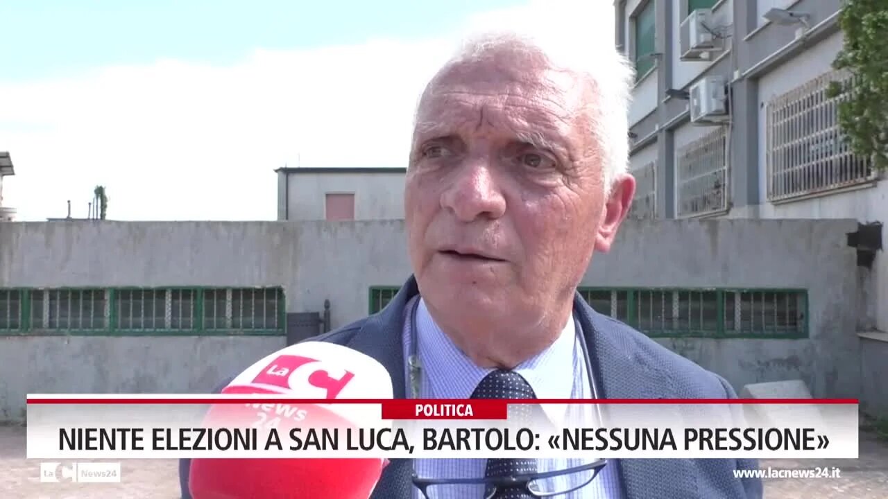 Niente elezioni a San Luca, Bartolo: «Nessuna pressione»