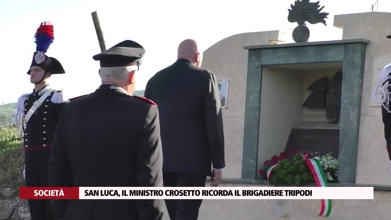 San Luca, il ministro Crosetto ricorda il brigadiere Tripodi