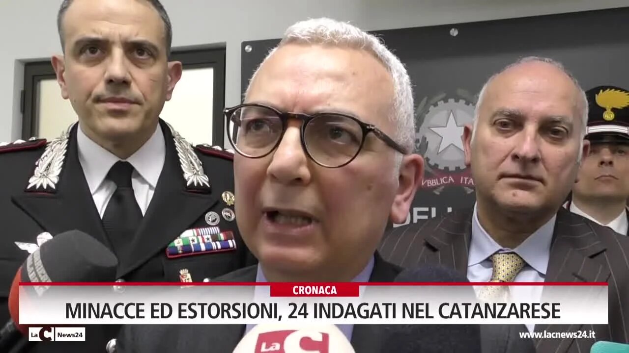 Minacce ed estorsioni, 24 indagati nel Catanzarese